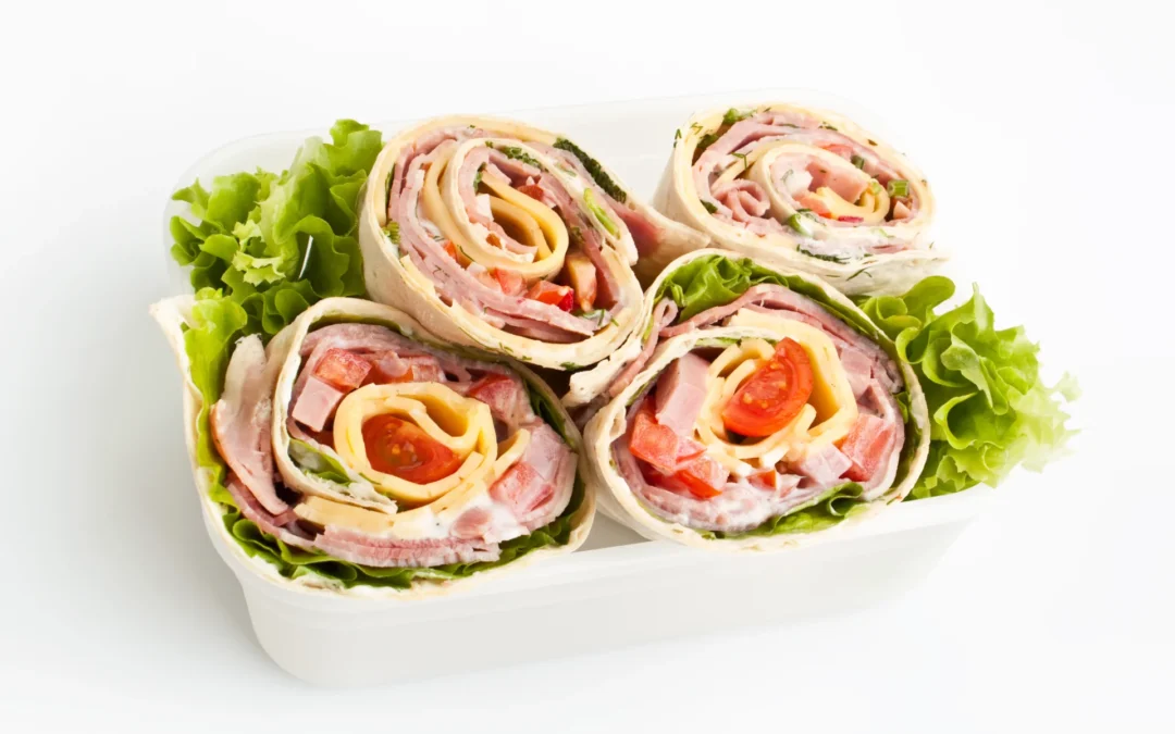 Wrap vegano de jamon de trigo y vegetales